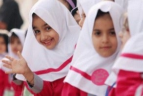 Children wearing hijab in a non-secular country