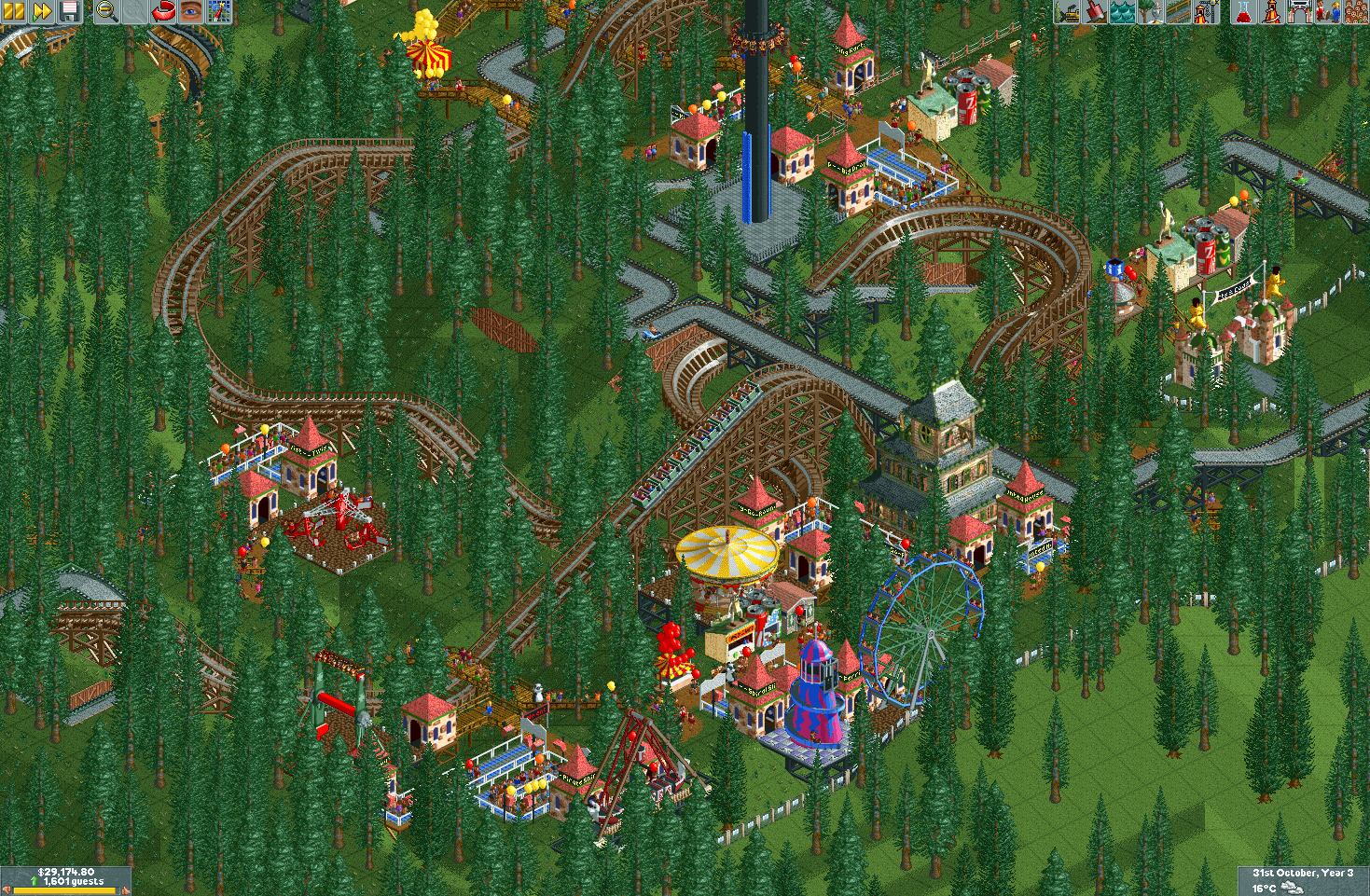 RollerCoaster Tycoon Classic: Forest Frontiers Scenario