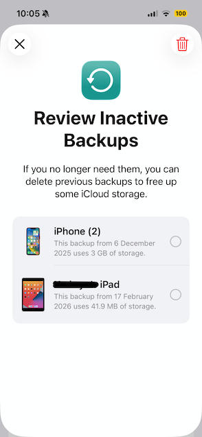 How I deleted old iCloud backups that were eating my storage