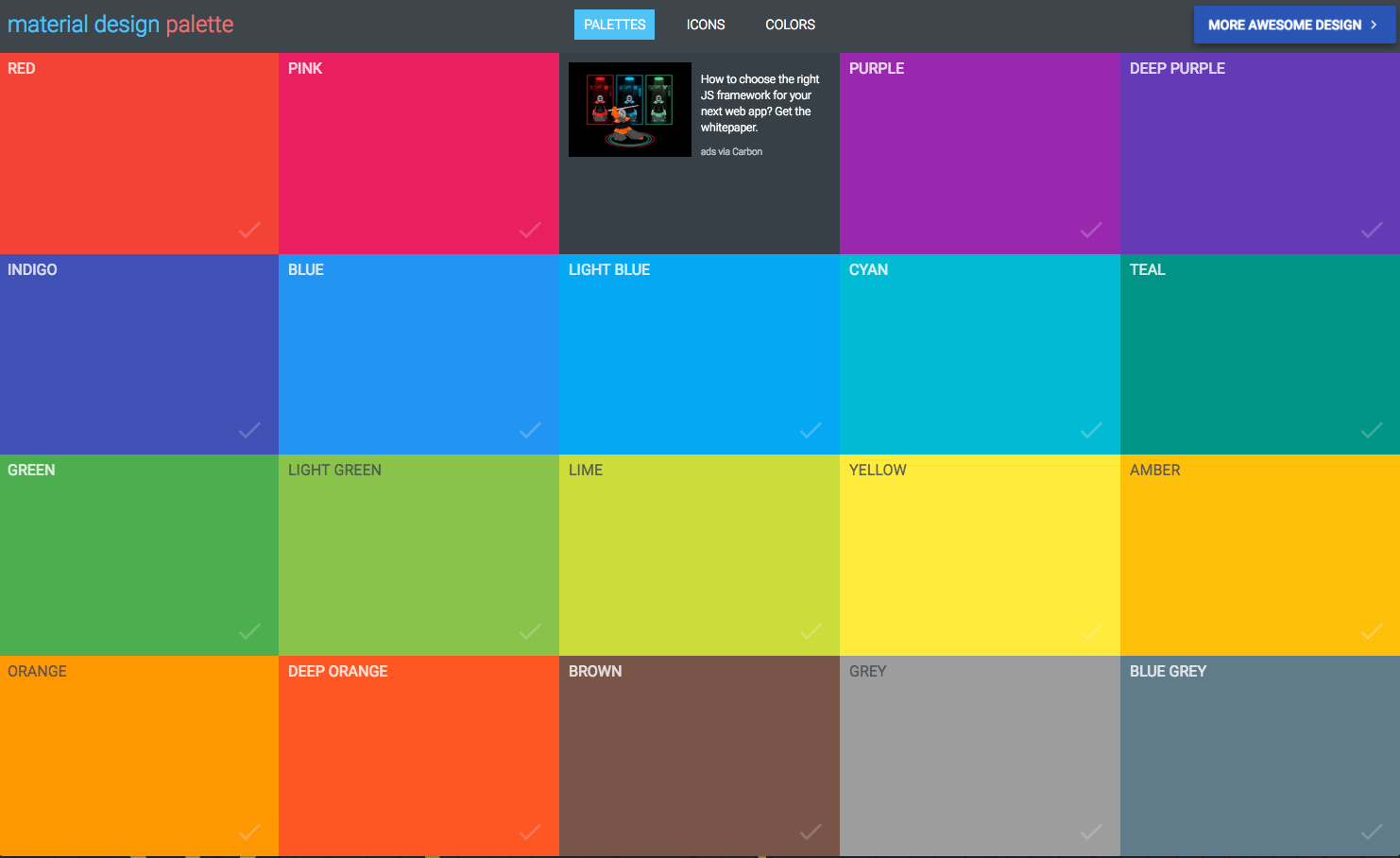 Material design palette. Material design colour palette easy and… | by  Chris Baranowicz | Chrisdoesdesign | Medium