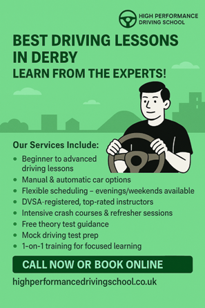 Best Driving Lessons in Derby — Fast, Safe, and Professional