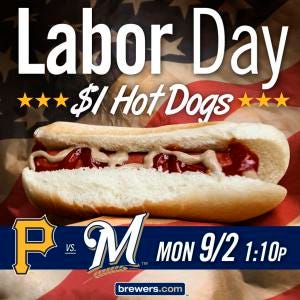 Hot Dog: a run for the mustard at a Milwaukee Brewers game