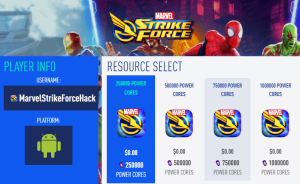 Marvel Strike Force Trucchi Illimitate Power Cores e Orbs Gratis