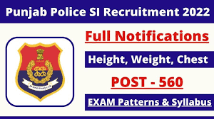 Punjab Police Recruitment 2022 — Apply Online for 560 Sub Inspector Posts