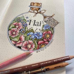 30 Minimalistic Floral Theme Bullet Journals for May