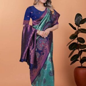 The Timeless Beauty of the Peacock Aura Banarasi Silk Sareet