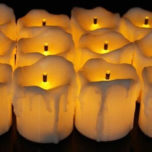 Flameless LED Melting Candles Battery Powered Still Candles Pack of 3 ...