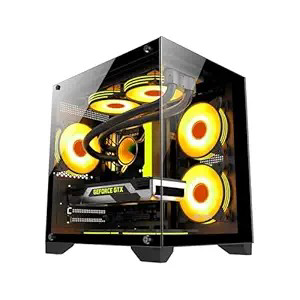 Ant Esports Crystal Z2 Mid-Tower Computer Case/Gaming Cabinet — Black | Support Micro-ATX…