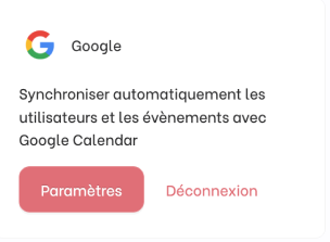 Intégration Google Calendar avec Semana