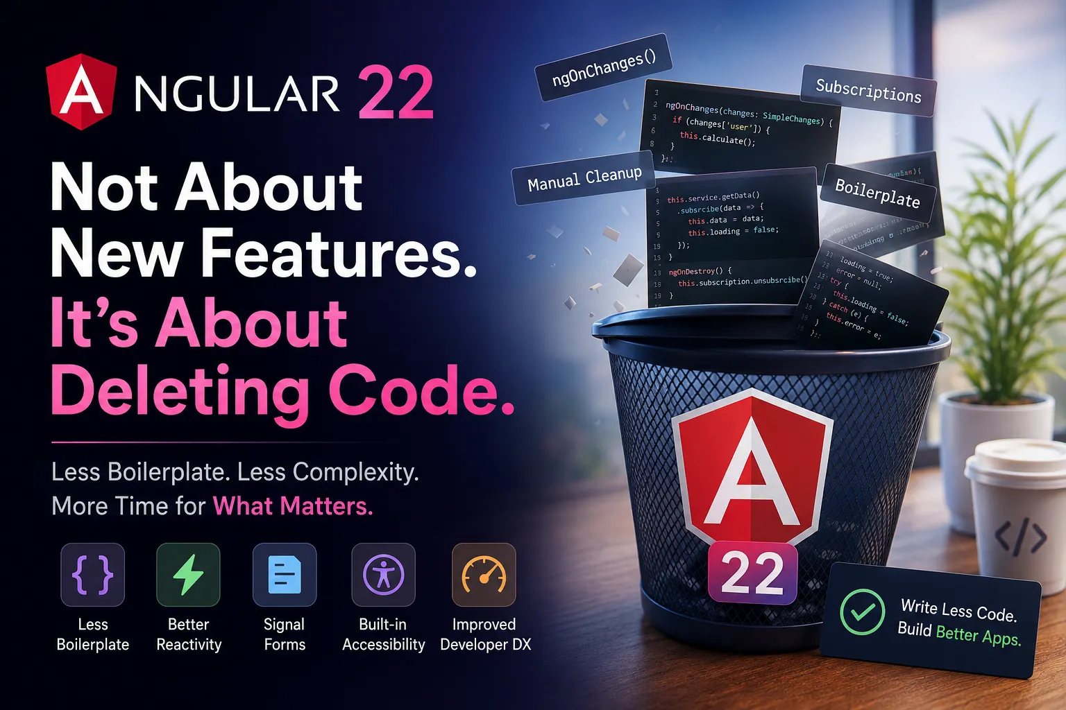 🚀 Angular 22 Isn’t About New Features — It’s About Deleting Code