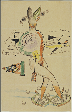 Cadavre Exquis, André Breton, Jacques Hérold, Yves Tanguy, Victor Brauner. Figure. 1934