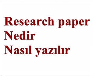 research paper nedir