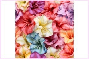 Gladiolus Flowers Seamless Pattern Free Download