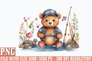 Watercolor Fishing Baby Clipart Sublimat Free Download | by Pixelpetal ...