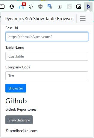 Dynamics 365 Show Table Browser Add-Ons | Medium