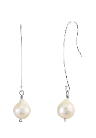 Daria Silver Pearl Earrings - Oceanethnic - Medium