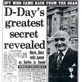A turned Nazi spy named Juan Pujol García (codename Garbo) was one of six double agents who passed disinformation to the Nazis about the upcoming invasion of northern France. Image: Alchetron