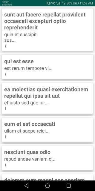 Result once you run the app