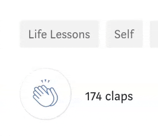 Clapping is a rating system that matches the real world, creating a comfortable acceptance of the new, established mental model. (source: Medium)