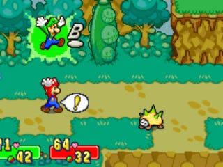 Luigi also experiences the groundbreaking mechanic of pressing additional buttons during combat (circa 2003)