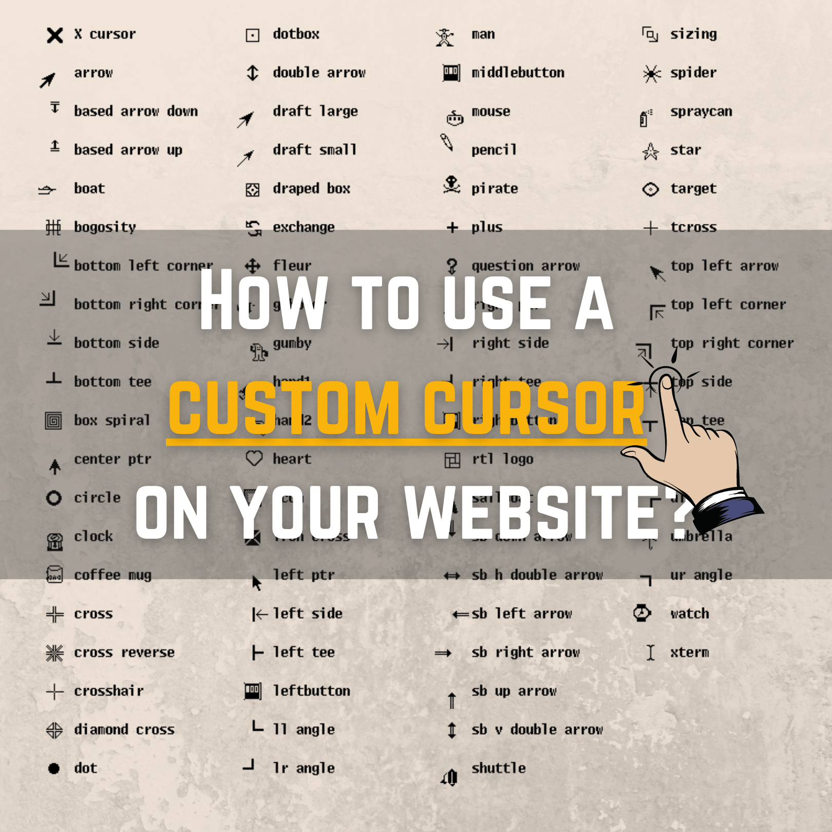 Cursor style - custom cursor for your browser