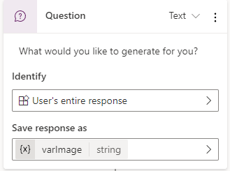 Add a question to ask users input