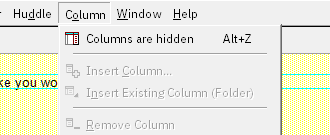 Columns are now hidden