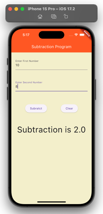 Flutter: Subtraction of 2 Numbers | by narendardiscover | Medium