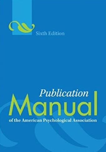 Publication Manual of the American Psychological Association 6th ...