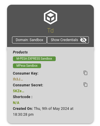 App credentials
