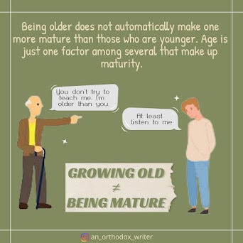 GROWING UP TO BE MATURE