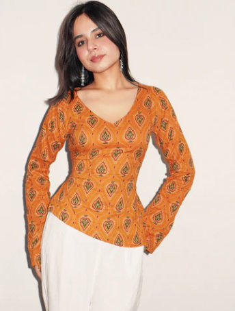 Kashni Side Bend Corset Back Kurti — Redefining Ethnic Fashion with Contemporary Flair