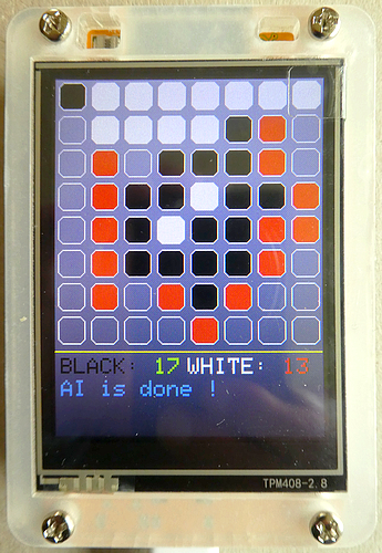 Playing Othello / Reversi on an ESP32 Cheap Yellow Display with Minimax intelligence for the AI…
