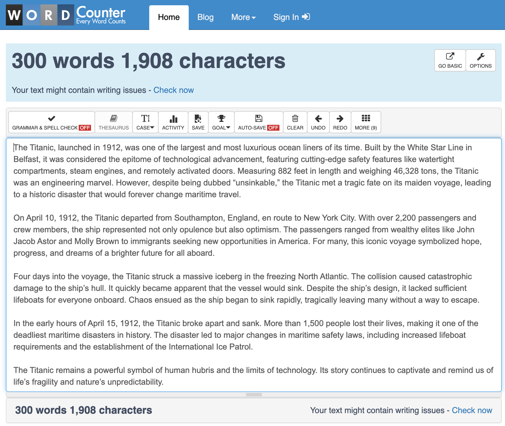 How to get ChatGPT to write to exact word counts with one power