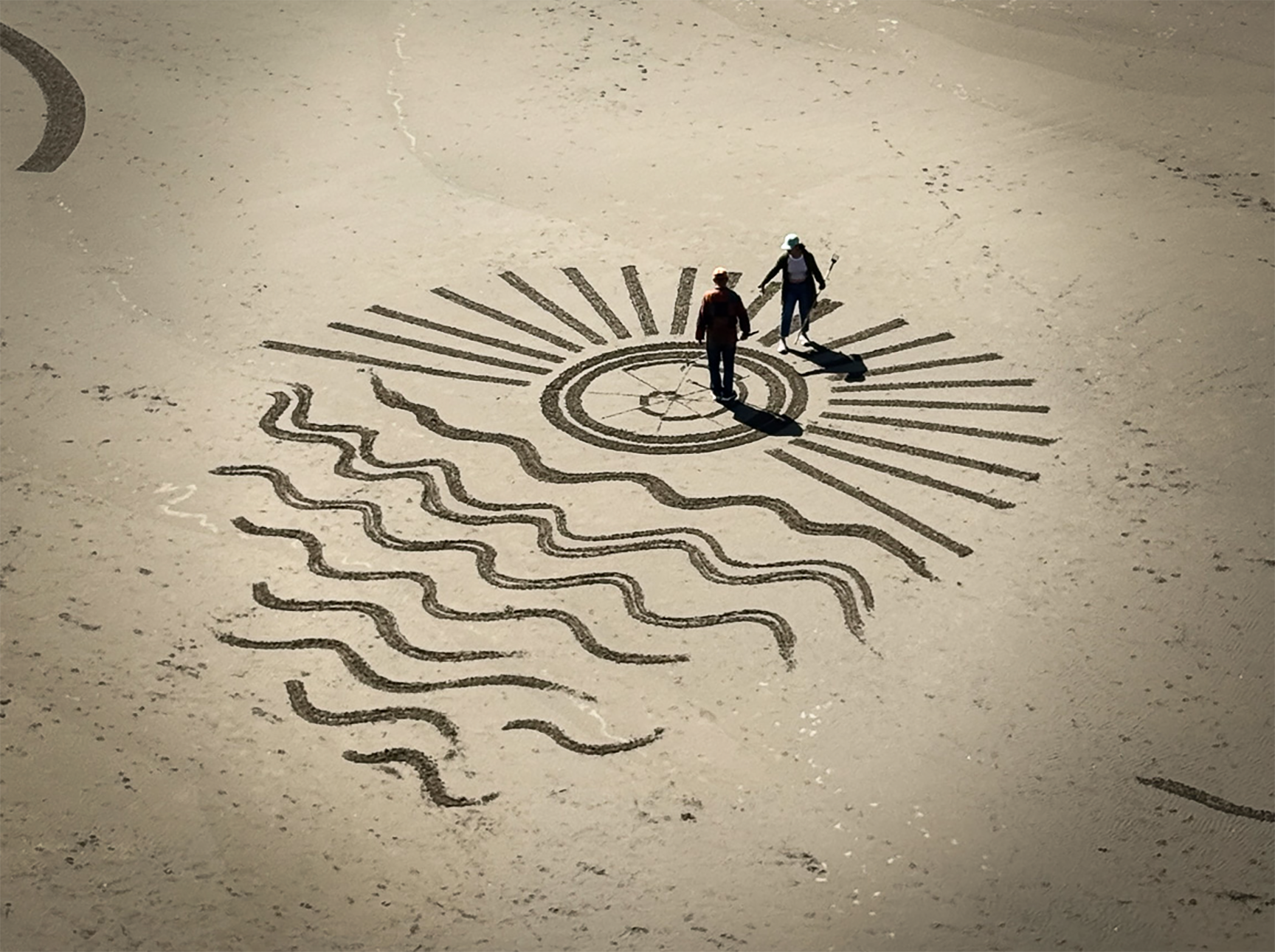 Ocean Beach goes full crop circle at this massive sand art gathering