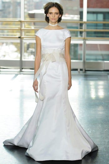 Rivini FW14 Dress 2 — High-Neck Fit and Flare Rivini Full Length Fall 2014 White