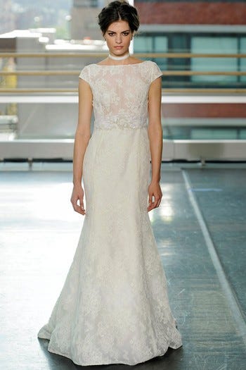 Rivini FW14 Dress 8 — Fall 2014 Fit and Flare Full Length Rivini High-Neck White
