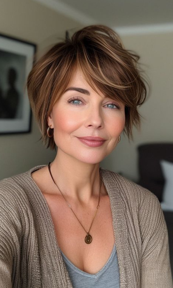 Short layered bob hairstyles for women | by hairstyli.com | Apr, 2024 ...