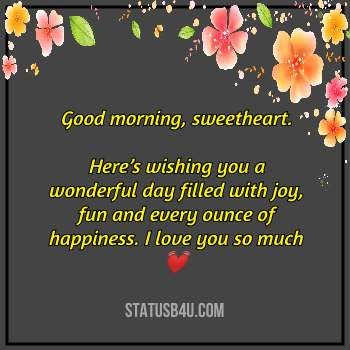 good morning love greetings
