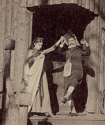 Twain with his daughter Susy.
