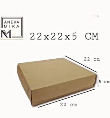 Paper Lunch Box - kemasan mika - Medium