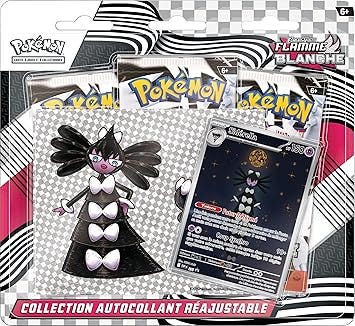 Coffret Pokémon Sidérella Flamme Blanche — Autocollant Réajustable, Boosters et Carte Promo…