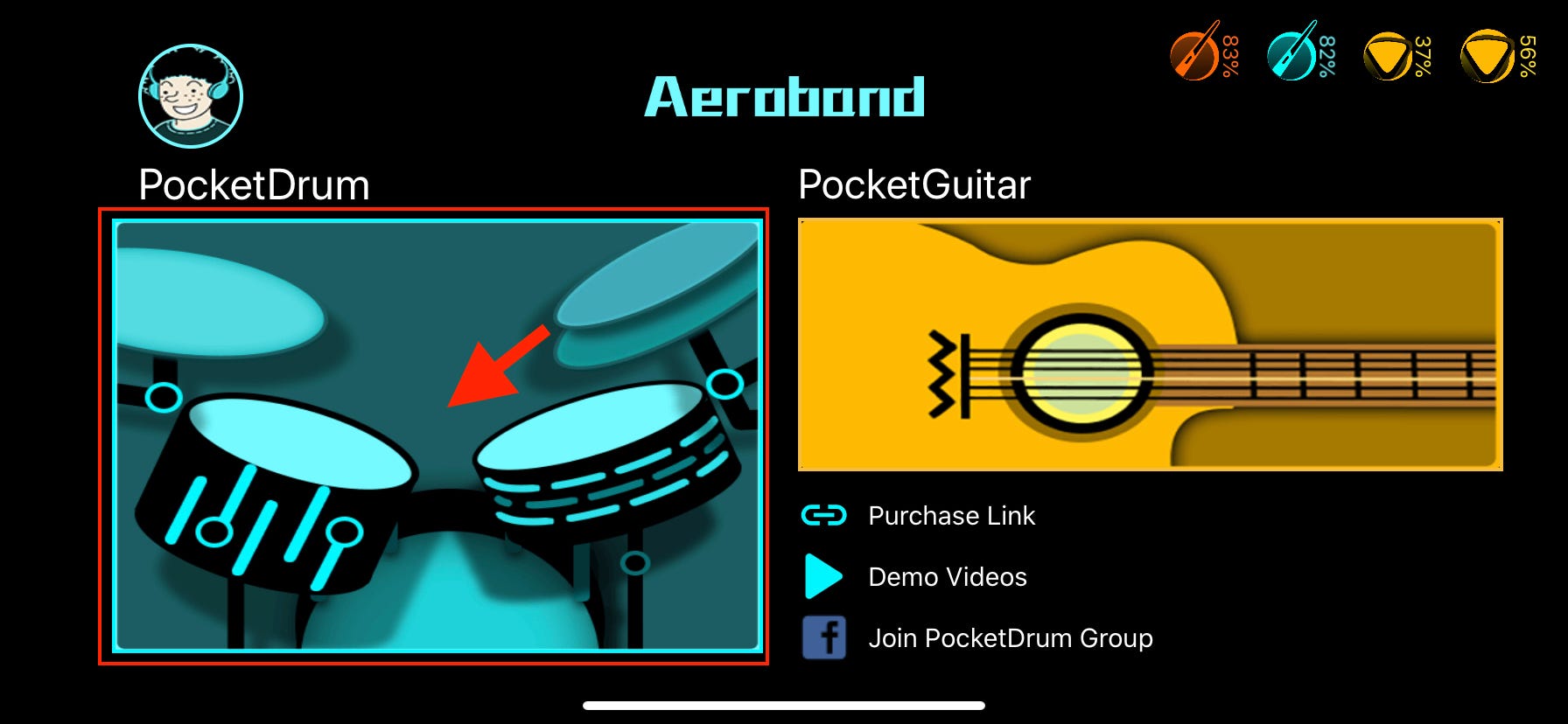 PocketDrum & PocketGuitar from Aeroband - Empeda Music