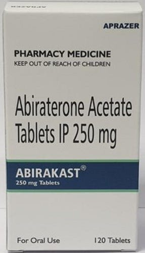tabletas de acetato de abiraterona de 250 mg