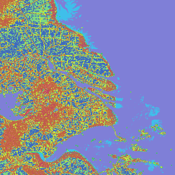 Various samples of the coastal map