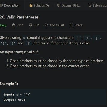 [LeetCode C#] 20. Valid Parentheses — Stack - 歷經風霜的小貝京 - Medium