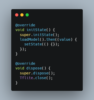 Code: First two methods in lib/home.dart