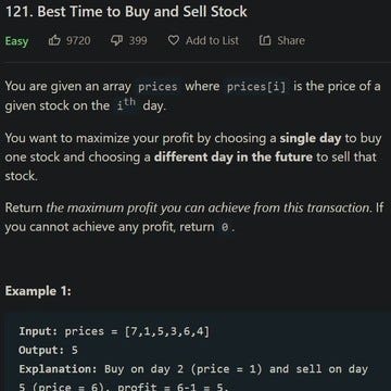 [LeetCode C#] 121. Best Time to Buy and Sell Stock — Dynamic ...