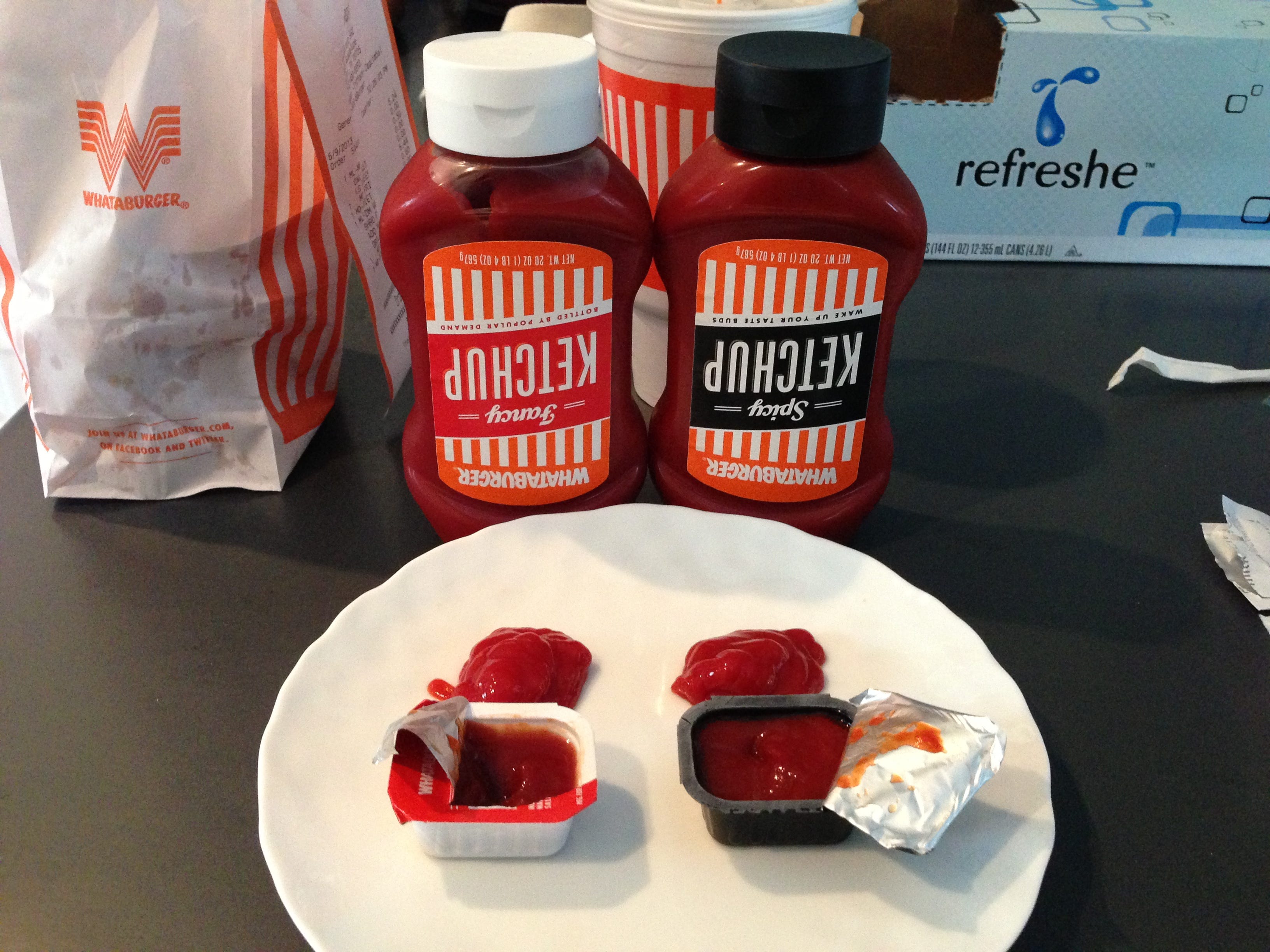 Whataburger Spicy Ketchup, 20 oz Lot of 2