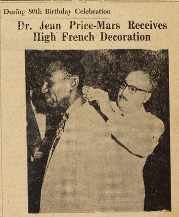 Dr. Jean Price-Mars receives high french decoration | by Don Gilberto |  Medium